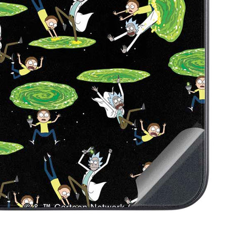 Adult Swim Rick and Morty Portal Pattern Galaxy A54 5G Skin